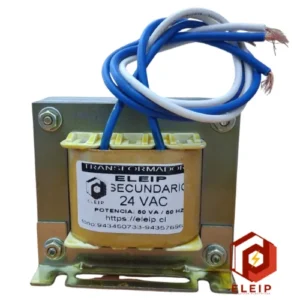TRANSFORMADOR BIFASICO 380 VOLTS A 24 VOLTS 50 VA. CON CABLES